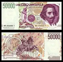 50 000 lires Bernini