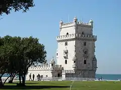 Les jardins de la tour de Belém.