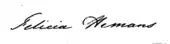 signature de Felicia Hemans