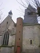 Transept nord et clocher de l'église.