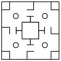 Diagramme du plateau du liubo