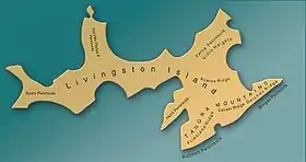 Carte de l’île Livingston.