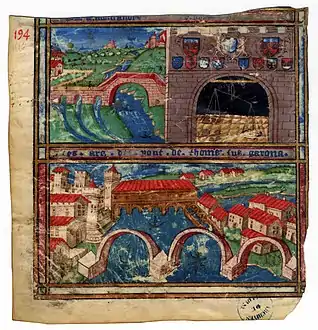 Les capitouls de l'année 1516-1517 et les ponts de Montaudran, de Tounis (en construction), et le poids public, par Mathieu Cochin.