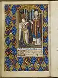 Saint Claude bénissant le commanditaire, Pierre Vercey, f.94v.