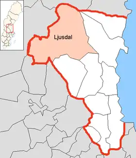 Localisation de Ljusdal