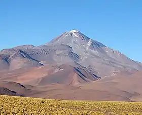 Vue du Llullaillaco depuis l'est.