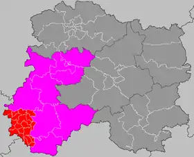 Localisation du canton d'Esternay