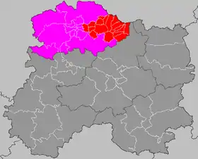 Localisation du canton de Beine-Nauroy