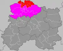Localisation du canton de Bourgogne