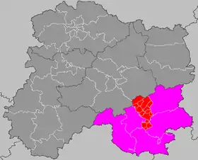 Localisation du canton de Vitry-le-François-Est