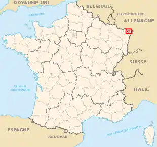 Carte des départements français.