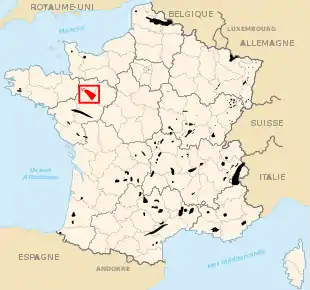 Carte des départements français.