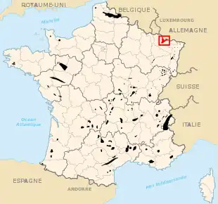 Carte des départements français.