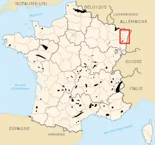 Carte des départements français.