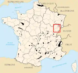 Carte des départements français.