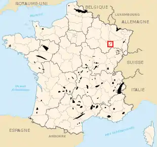 Carte des départements français.