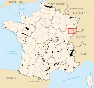 Carte des départements français.