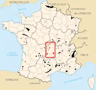 Carte des départements français.