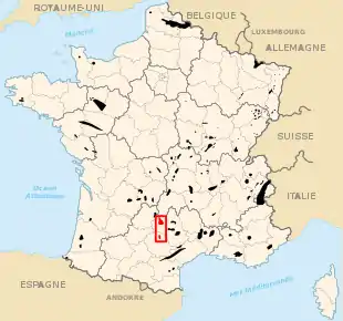 Carte des départements français.