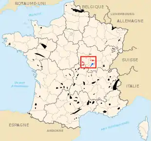 Carte des départements français.