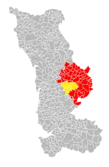 Composition prévue en 2017 - en jaune la Cdc de Canisy.