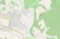 Localisation OSM de l'Oppidum du Castellar (point orange) par rapport au village ;