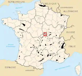 Carte des départements français.