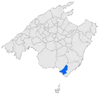 Localisation de Ses Salinesdans l'île de Majorque.