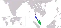Carte de la péninsule Malaise.