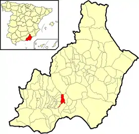 Localisation de Santa Fe de Mondújar