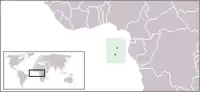 Carte de localisation de Sao Tomé-et-Principe sur le continent africain.