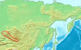 Carte de localisation de l'Altaï.