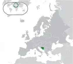 Description de l'image Location Bosnia-Herzegovina Europe.png.