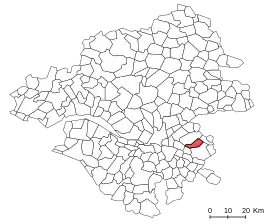 Mise en évidence de la localisation de la commune sur la carte de la Loire-Atlantique