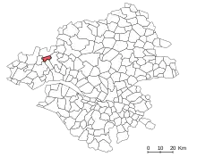 Situation de la commune de Sainte-Reine-de-Bretagne dans le département de la Loire-Atlantique.