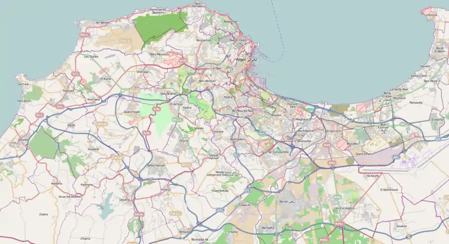 Voir sur la carte administrative d'Alger