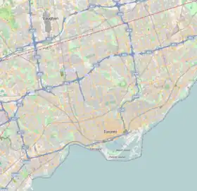 Voir sur la carte topographique de Toronto