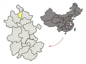 Localisation de Huaibei