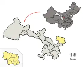 Localisation de Qìngyang