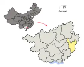 Localisation de Wuzhou