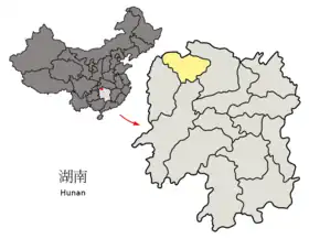 Localisation de Zhangjiajie shi