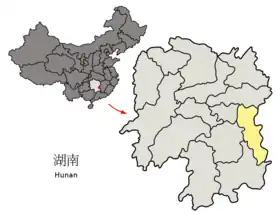 Localisation de Zhuzhou