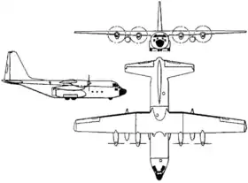 vue en plan de l’avion