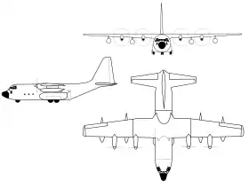 vue en plan de l’avion