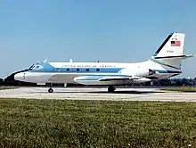 JetStar VC-140B de la flotte du président des États-Unis exposé au National Museum of the United States Air Force.