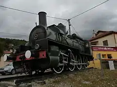 La locomotive 4B9 avant son déplacement et l'ajout de son tender.