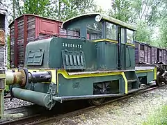 Un locotracteur Campagne à voie normale au 5e Régiment du Génie de Versailles.