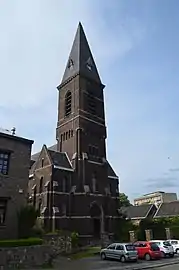 Église Saint-Roch bâtie en 1913. Elle se situe dans le quartier du "Coucou" à Lodelinsart-Ouest.