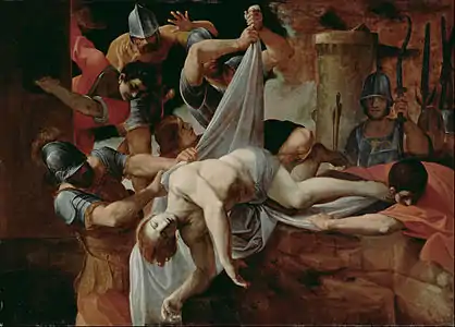 Saint Sébastien jeté dans le Cloaca Maxima (1612)Los angeles, Getty Museum.