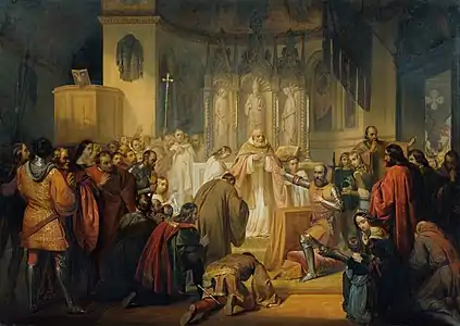 Vettor Pisani reçoit la Communion (1852)Palais du Belvédère (Vienne)